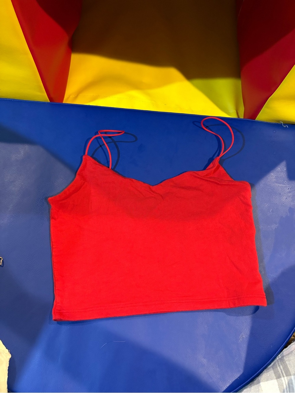 Aeropostale Red Spaghetti Strap Crop Camisole